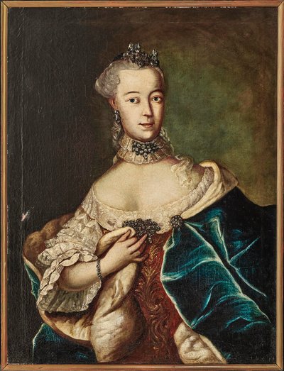 Friederike Caroline von Sachsen-Coburg-Saalfeldin muotokuva,... Margraviine of..., 1700-luku. tekijältä Unbekannt