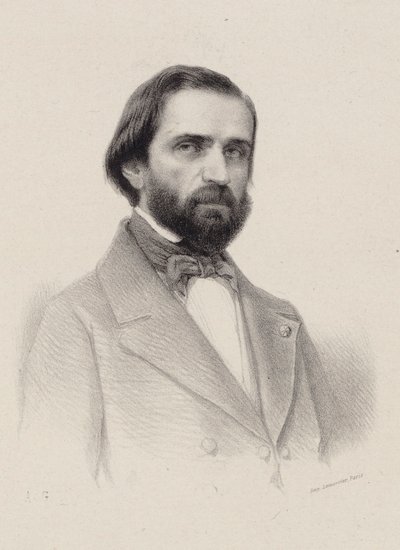Säveltäjä Giuseppe Verdin muotokuva 1813-1901, n. 1850. tekijältä Unbekannt