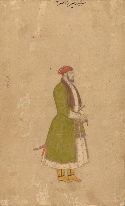 Hoviherra Mirza Muizzin muotokuva, n. 1680-1700. tekijältä Unbekannt