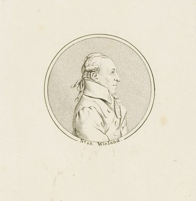 Runoilijan ja kirjailijan Christoph Martin Wielandin muotokuva 1733-1813, n. 1810. tekijältä Unbekannt