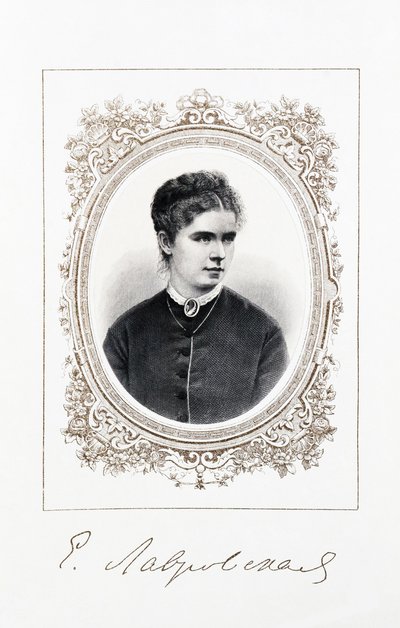 Muotokuva laulaja Jelizaveta Lavrovskajasta 1845-1919, 1800-luvun toinen puolisko. tekijältä Unbekannt