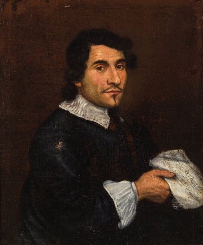 Muotokuva säveltäjä Girolamo Frescobaldista 1583-1643, 1700-luvun ensimmäinen kolmannes. tekijältä Unbekannt