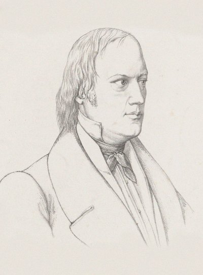 Kapellimestari ja säveltäjä Johann Nepomuk Schelble muotokuva 1789-1837, n. 1830-1840. tekijältä Unbekannt