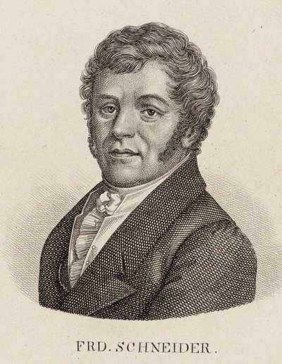 Urkuri ja säveltäjä Friedrich Schneiderin muotokuva 1786-1853. tekijältä Unbekannt