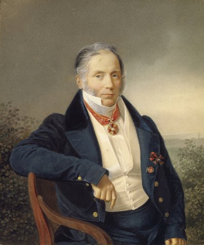 Taidemaalari Alexander Sauerweidin muotokuva 1782-1844, 1800-luvun ensimmäinen neljännes. tekijältä Unbekannt