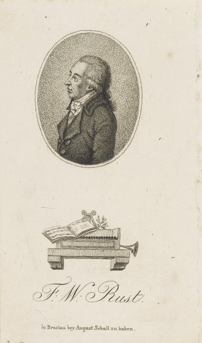 Muotokuva viulisti ja säveltäjä Friedrich Wilhelm Rust 1739-1796 n. 1800. tekijältä Unbekannt