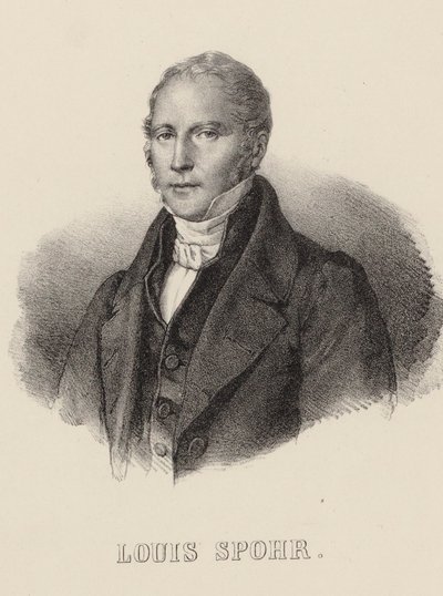 Viulisti ja säveltäjä Louis Spohrin muotokuva 1784-1859, n. 1840. tekijältä Unbekannt