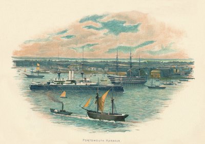 Portsmouthin satama, c1890 tekijältä Unbekannt