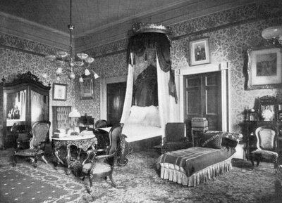 Presidentti Harrisonin makuuhuone Valkoisessa talossa, Washington DC, USA, 1908 tekijältä Unbekannt
