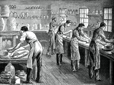 Puristimet töissä, c1880 tekijältä Unbekannt