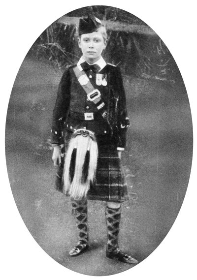 Prinssi Albert yllään Highland-mekossa, Sandringham, Norfolk, 1909 tekijältä Unbekannt