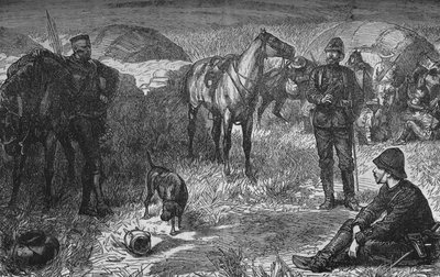 Prinssi Louis Napoleon ja juhlat ennen Zulu-yllätystä, 1880 tekijältä Unbekannt