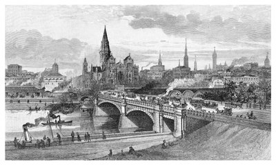 Princes Bridge, Melbourne, Victoria, Australia, 1886 tekijältä Unbekannt
