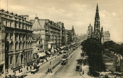 Princes Street Looking East, Edinburgh, 1920-luku. tekijältä Unbekannt