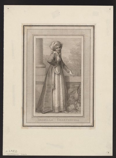 Prinsessa Izabela Czartoryska, os. kreivitär Fleming 1746-1835, 1700-luku tekijältä Unbekannt