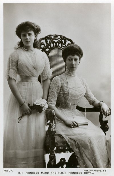 Prinsessa Maud ja kuninkaallinen prinsessa, c1907-c1910 tekijältä Unbekannt