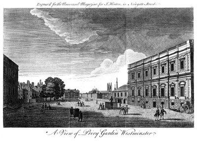 Privy Garden Westminster, Lontoo, 1700-luku tekijältä Unbekannt