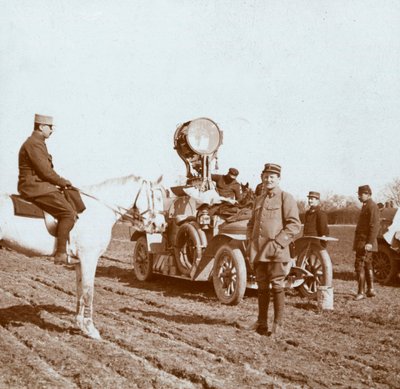 Projektori, Chalons, Pohjois-Ranska, c1914-c1918. tekijältä Unbekannt