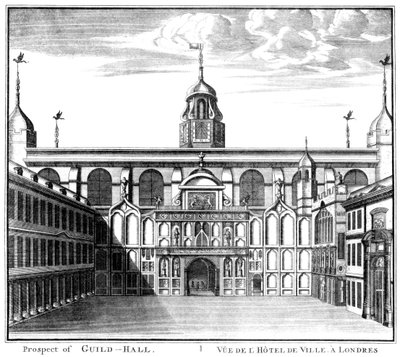 Prospect of Guildhall, Lontoon kaupunki, 1886 tekijältä Unbekannt