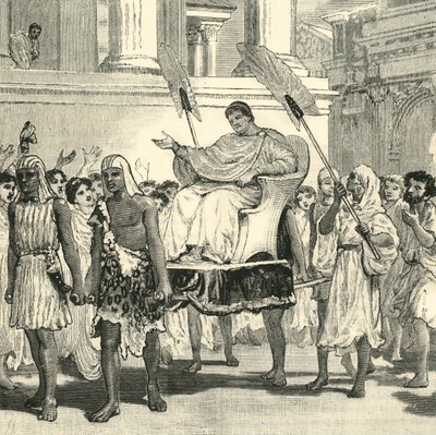 Julkinen iloitseminen Pompeuksen toipumisesta, 1890. tekijältä Unbekannt