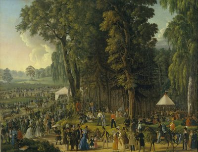 Julkinen ilontilaisuus Maryina Roshchassa Moskovassa, 1840-luku tekijältä Unbekannt