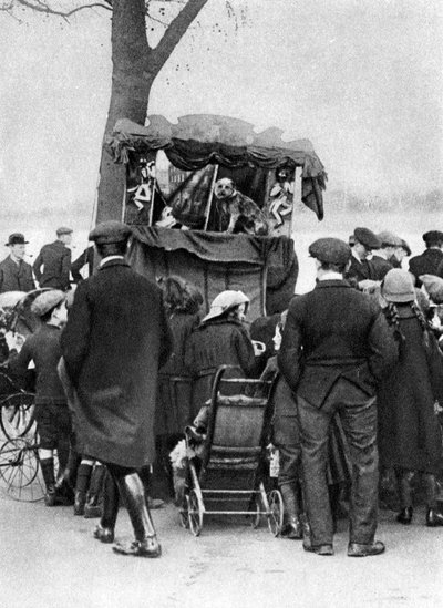 Punch and Judy Show Putneyssa, Lontoossa, 1926-1927 tekijältä Unbekannt