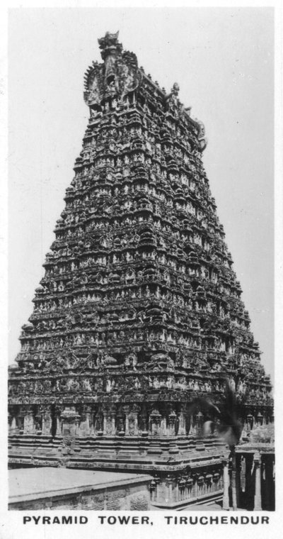 Pyramid Tower, Tiruchendur, Tamil Nadu, Intia, 1925 tekijältä Unbekannt