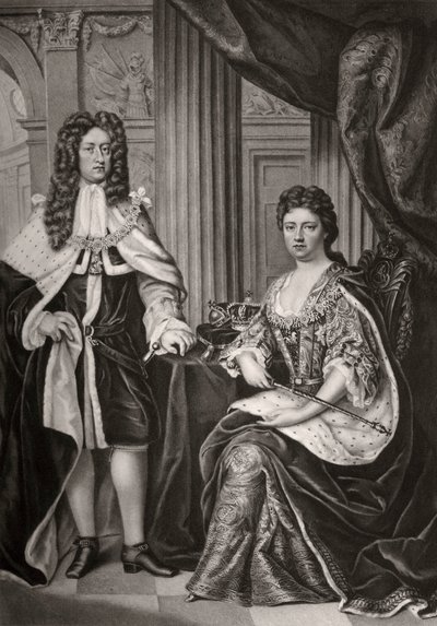 Tanskan kuningatar Anne ja prinssi George, 1600-luvun loppu tai 1700-luvun alku 1906 tekijältä Unbekannt