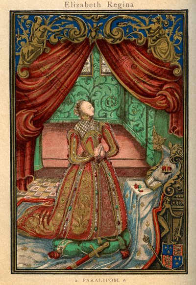 Kuningatar Elisabet I rukouksessa, 1569, 1893 tekijältä Unbekannt
