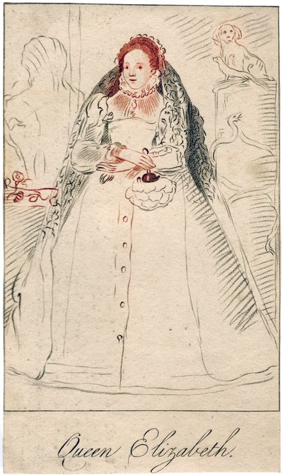 Englannin kuningatar Elizabeth I, 1533-1603 tekijältä Unbekannt