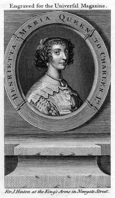 Kuningatar Henrietta Maria, Kaarle I:n kuningatar puoliso tekijältä Unbekannt