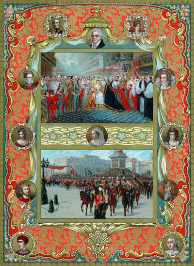 Kuningatar Victorian kruunajaiset 1837 ja kultainen juhlavuosi 1887 tekijältä Unbekannt
