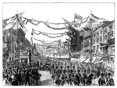 Kuningatar Victorian vierailu Birminghamissa 1858 tekijältä Unbekannt