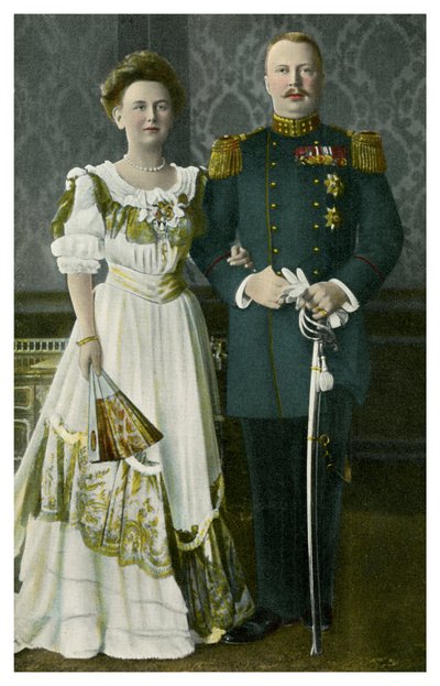 Kuningatar Wilhelmina ja Alankomaiden prinssi Henrik, 1900-1910 tekijältä Unbekannt
