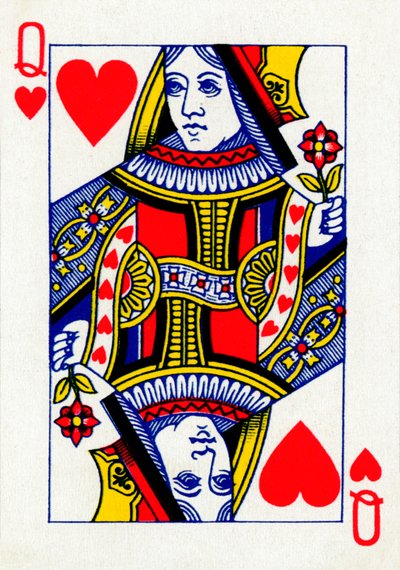 Queen of Hearts Goodall & Son Ltd:n pelikorttipakasta, vuodelta 1940 tekijältä Unbekannt