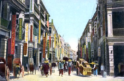 Queens Road Central, Hongkong, Kiina, 1900-luku tekijältä Unbekannt