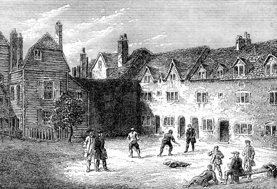 Racquet Court, Marshalsean vankila, 1800-luku tekijältä Unbekannt