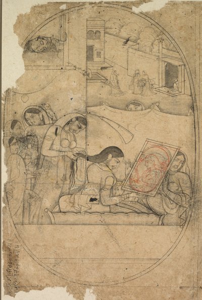 Radhasin hiukset pukeutuvat, c. 1790-1800. tekijältä Unbekannt