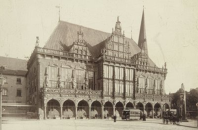 Bremenin kaupungintalo. Noin 1900 tekijältä Unbekannt