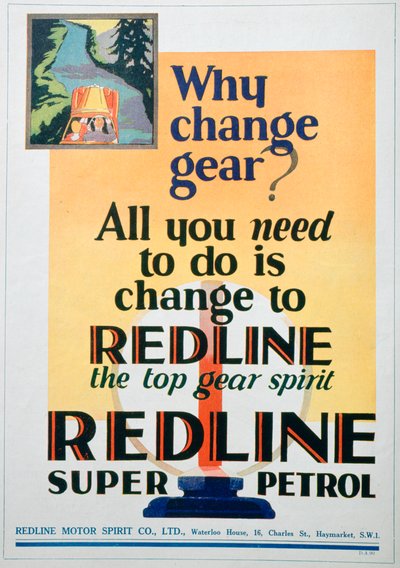 Red Line -bensiinimainos, 1929 tekijältä Unbekannt