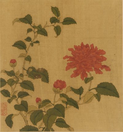 Punainen pioni, Qing-dynastia, 1700-luku. tekijältä Unbekannt