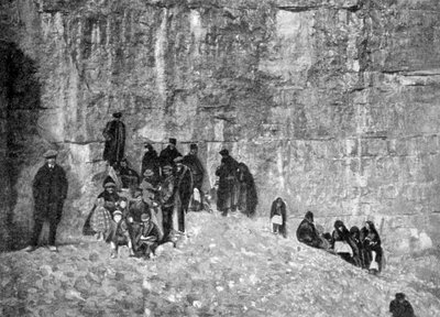 Pakolaiset, Bellevillen vuoret, Verdunin pommituksen aikana, Ranska, ensimmäinen maailmansota, 1916 tekijältä Unbekannt
