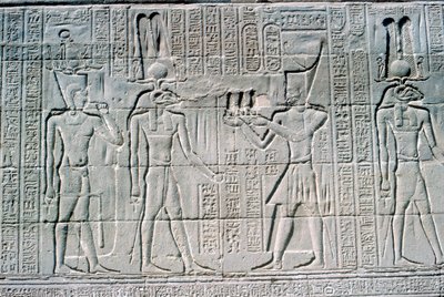 Faraon helpotus ennen Khnumia, Khnumin temppeli, Ptolemaios ja roomalainen aika tekijältä Unbekannt