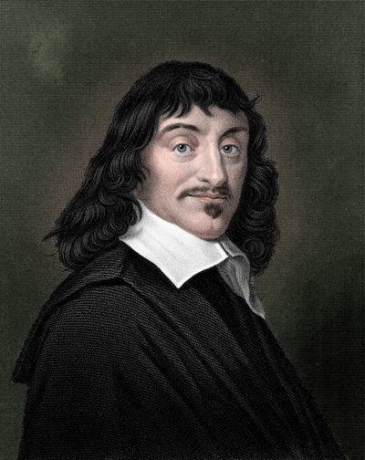 Rene Descartes, ranskalainen filosofi ja matemaatikko, 1835 tekijältä Unbekannt