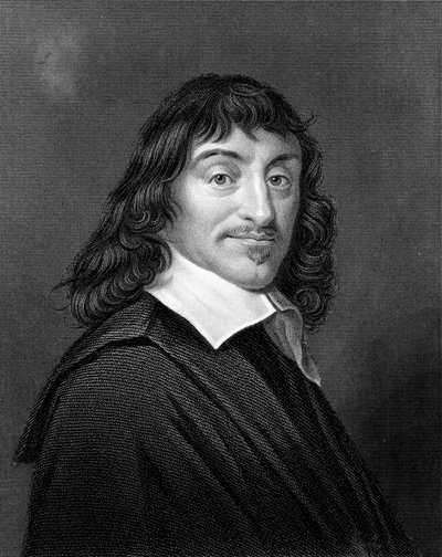 Rene Descartes, ranskalainen filosofi ja matemaatikko, 1835 tekijältä Unbekannt