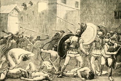 Pyrrhoksen karkottaminen Spartasta, 1890. tekijältä Unbekannt