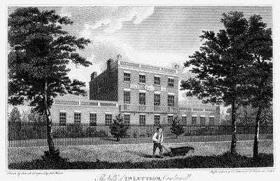 John Coakley Lettsomin asuinpaikka, Camberwell, Lontoo, 1817 tekijältä Unbekannt