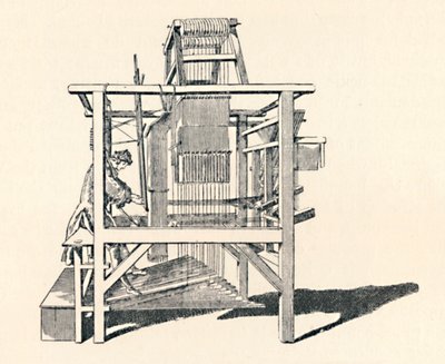 Ribbon Weaver hänen kangaspuussaan, 1747, 1904 tekijältä Unbekannt