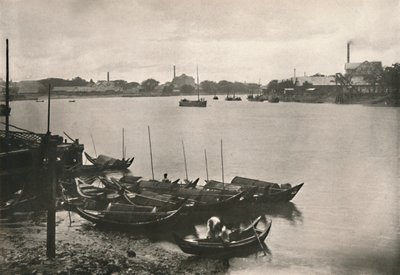 Riisimyllyt Poozoondoung Creekin varrella, Rangoon, 1900. tekijältä Unbekannt