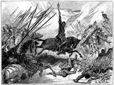 Richard I, Coeur de Lion Arsufin taistelussa, 1191, c1880 tekijältä Unbekannt